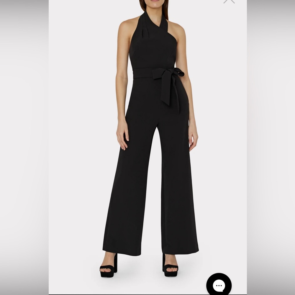 MILLY Thea Cady Jumpsuit, Black, 8